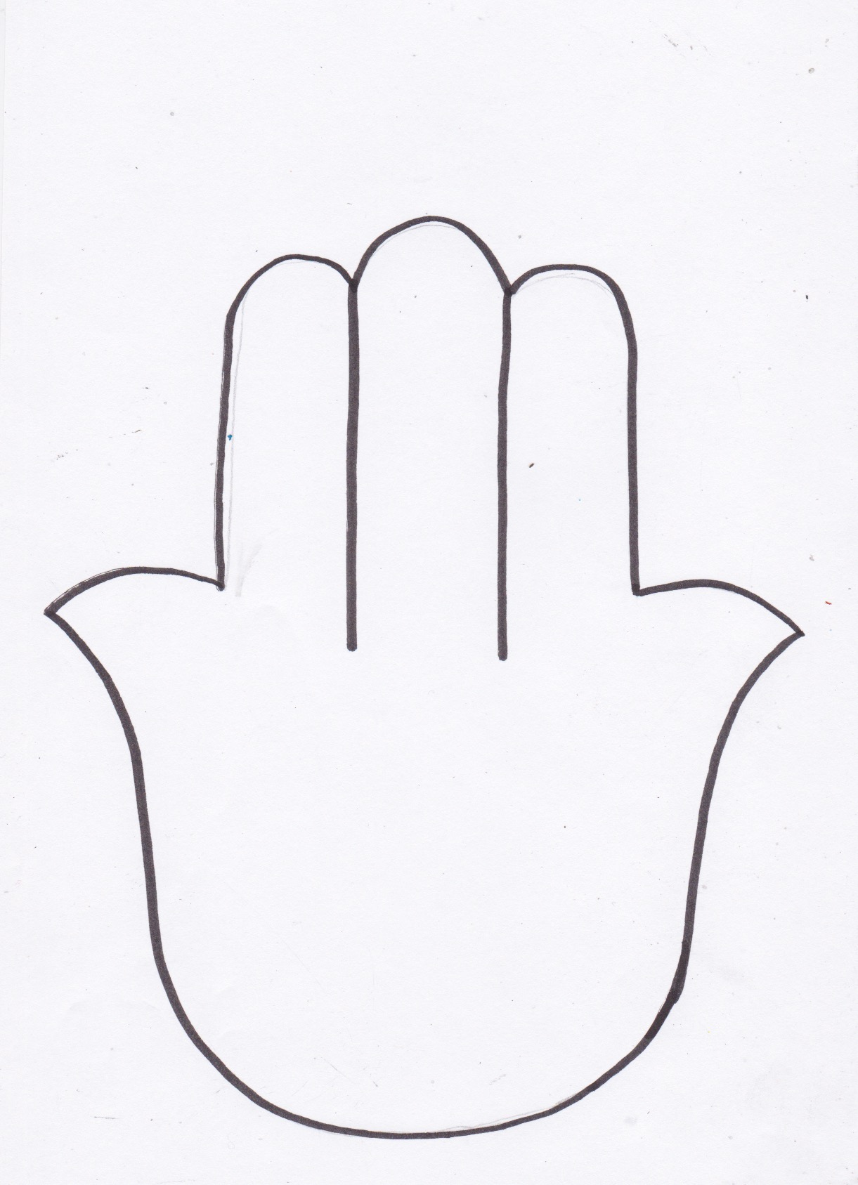 Blank Hamsa Hand Coloring Pages