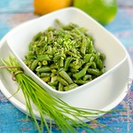 Shredded Green Beans with Lemon-Lime-Zest and Snipped Chives