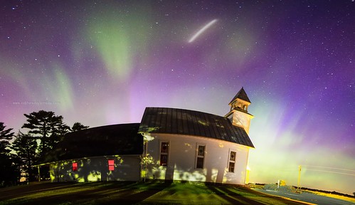 Aurora Northern Lights Wisconsin Church