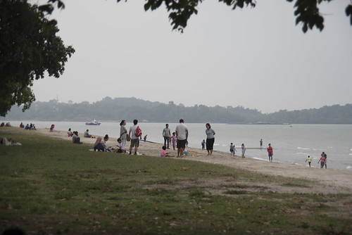 Changi Point beach after oil spill in Johor Strait, Jan 2017