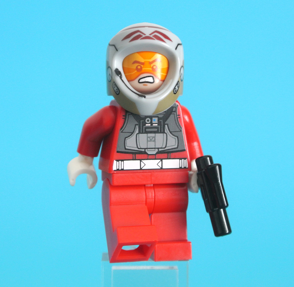 Lego Rebel Pilot A-wing 5004408 Open Helmet Red Jumpsuit Star Wars Minifigure 