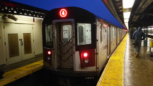 New York City Transit R142A series in Woodlawn, New York, US /Jan 24, 2017