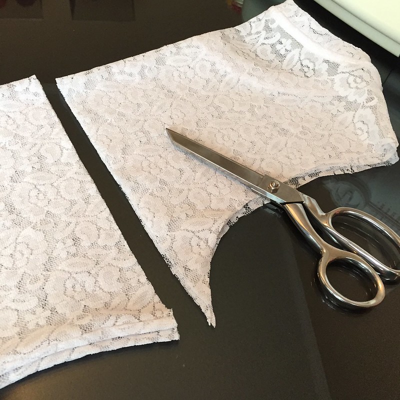 Gingham and Lace Blouse - In Progress