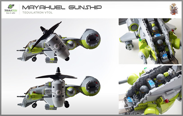 Mayahuel Gunship - DA2 - Tiltable rotors & opening cockpit