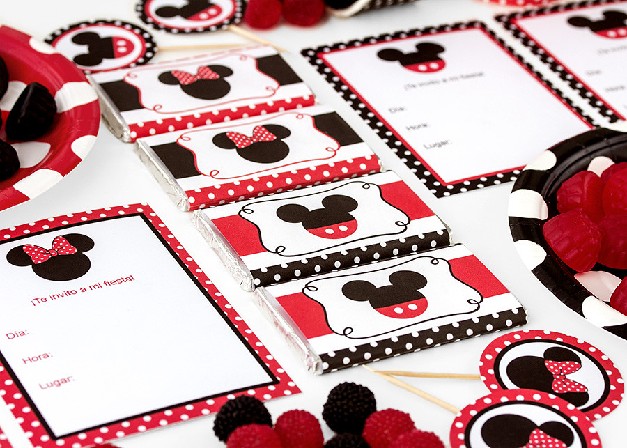 Imprimible gratuito de Minnie y Mickey Mouse | Postreadicción: Cursos de  pastelería, galletas decoradas, cortadores, papel de azúcar y mucho más.
