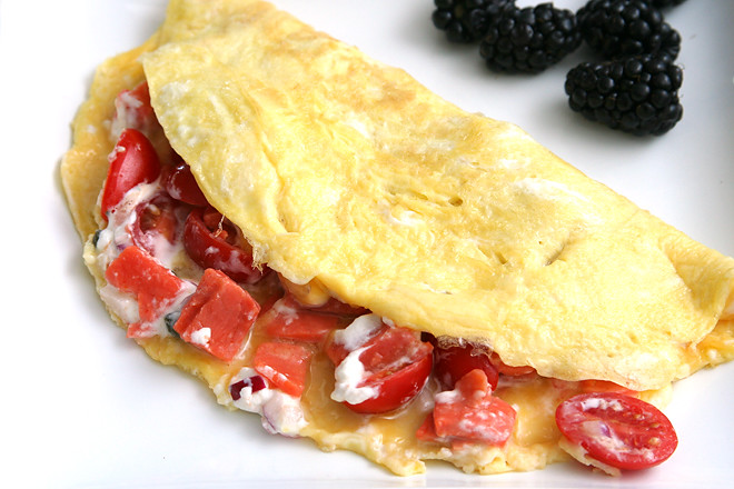 lox goat cheese omelets 5