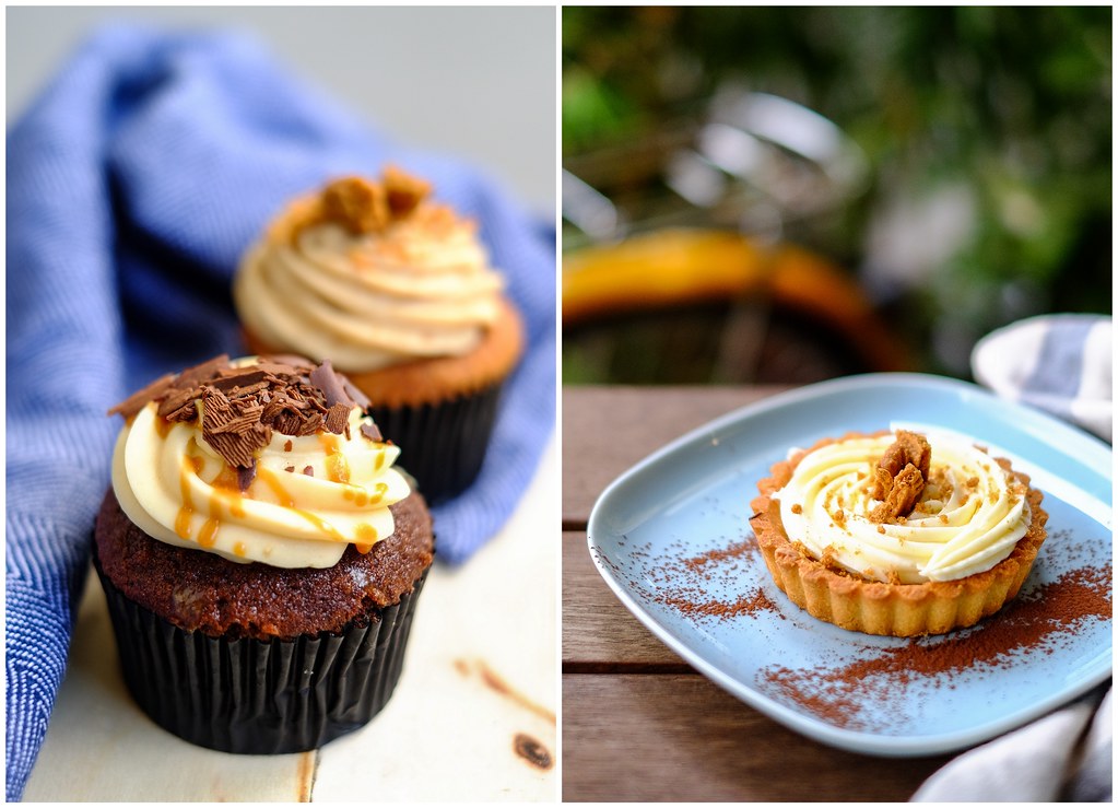 Food Guide to Jalan Besar & Lavender: Butter Studio's salted gula melaka cupcake & Nutella Tart