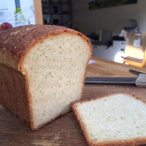 I continue to be impressed by this NYT white bread / pain de mie. Almost brioche-buttery.