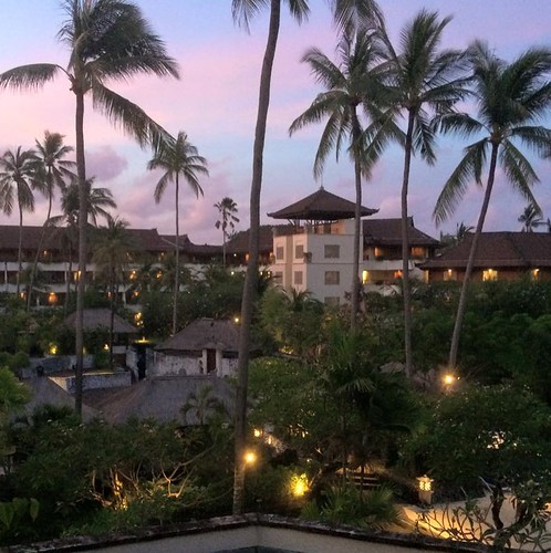 sunset view at the Nusa Dua Beach Hotel and Spa