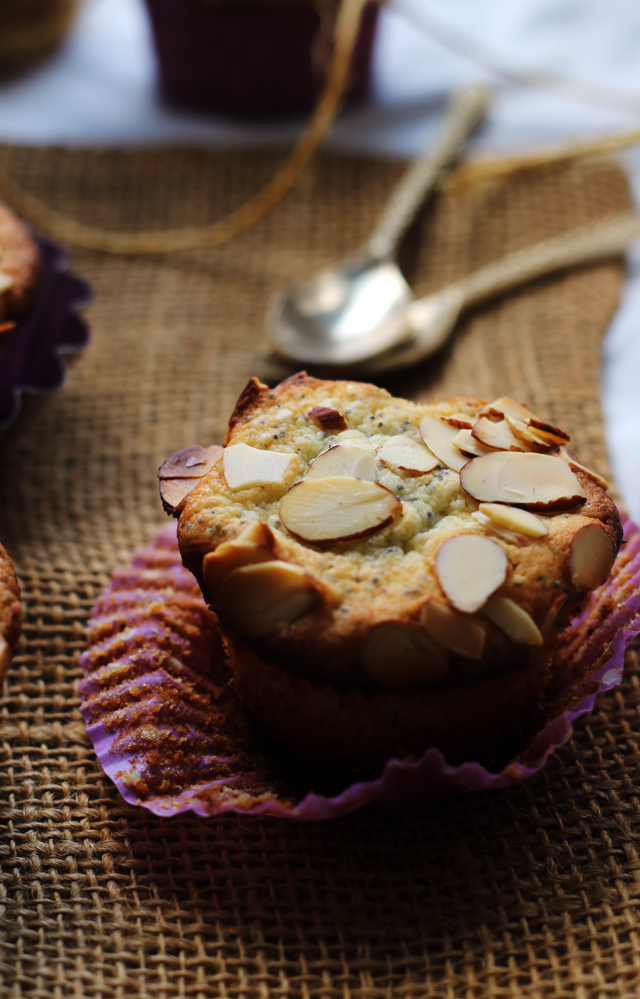 Bakery-Style Almond Poppy Seed Muffins