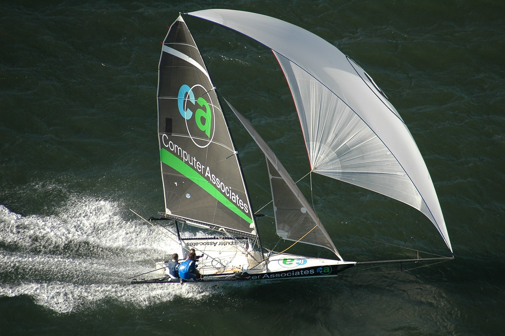 sailboat racing downwind