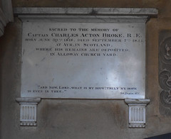 his remains are deposited in Alloway church yard