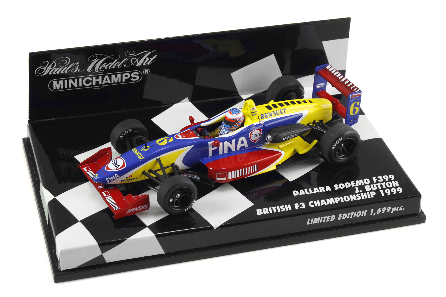 JENSON BUTTON COLLECTION Pack CUSTOM INLAY 1:43 F1 Minichamps 