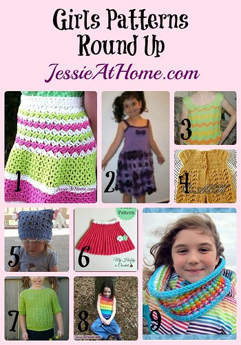Crochet Patterns for Girls ~ Round Up from Jessie At Home