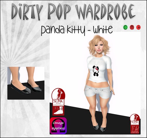 Dirty Pop Wardrobe - Panda Kitty - White