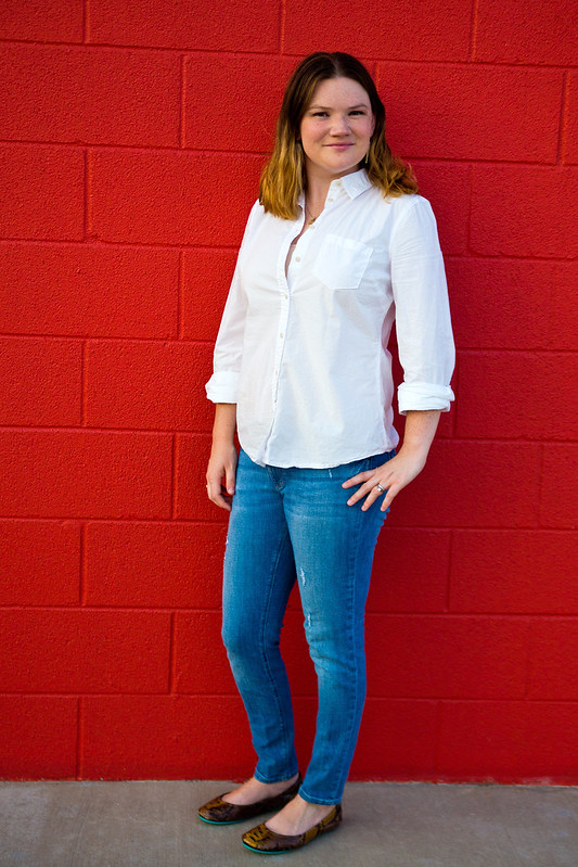 White Shirt and Jeans
