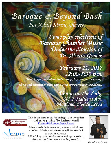  The ‘Baroque & Beyond Bash’ -- An Afternoon for Strings to Play Together 