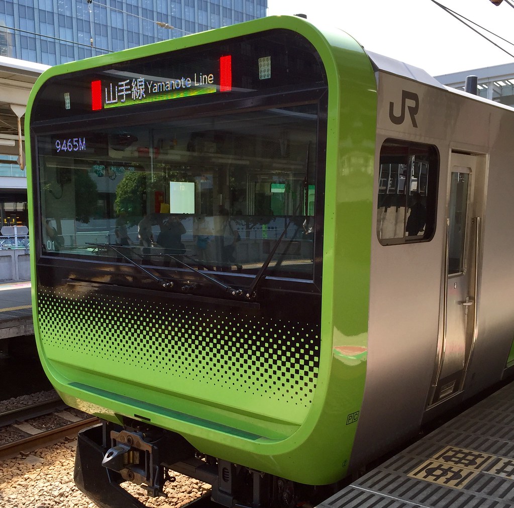 New JR Yamanote Line train. Planned debut Autumn 2015. No paper ads, all digital displays!!!