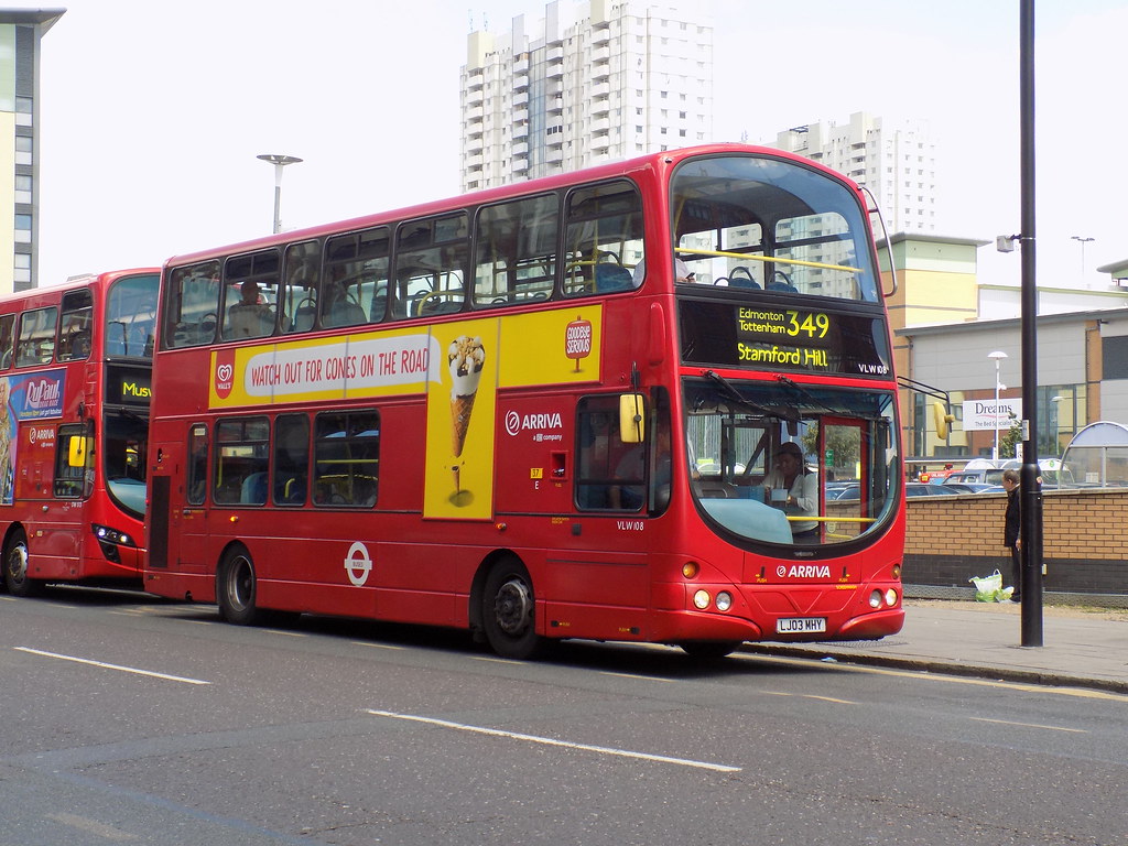 arriva london: lj03 mhy/ vlw108 on route 349 to stamford h… | flickr
