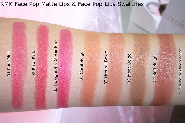 RMK 2017 Color Change Face Pop Lips Matte Swatches