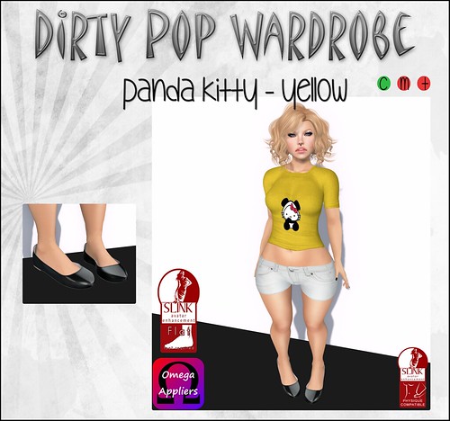Dirty Pop Wardrobe - Panda Kitty - Yellow