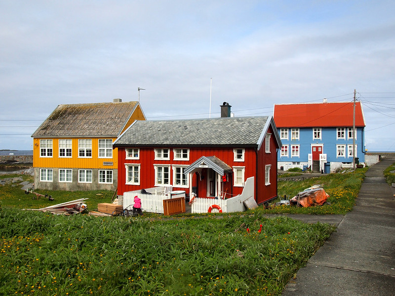 Houses on Grip Island in Norway