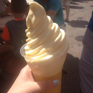 Disney is so easy as a vegan! Just google it. This is the famous Dole Whip.