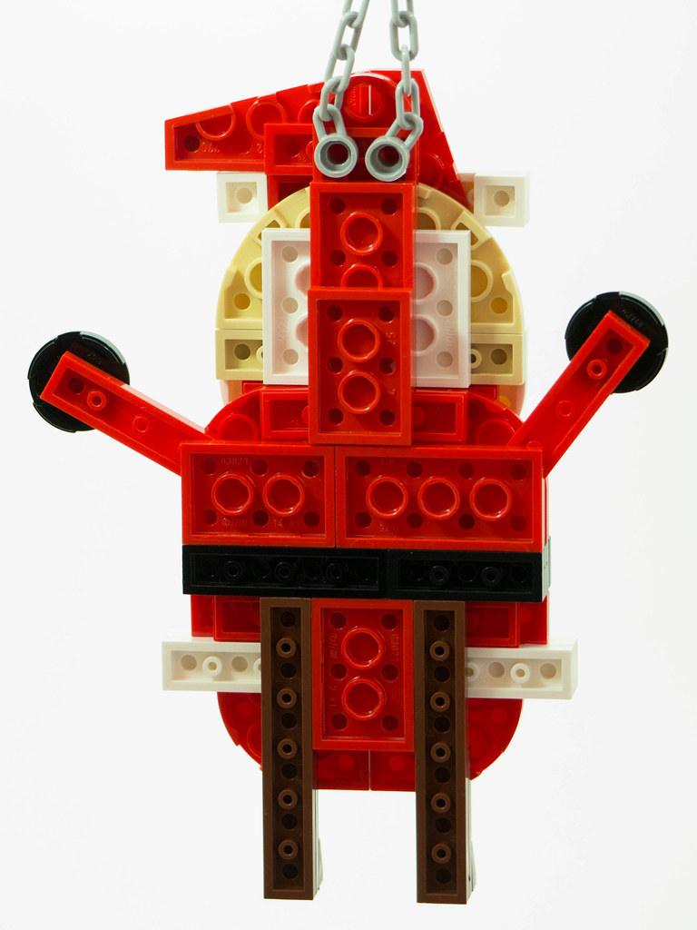 Flat Santa Rear with LEGO Chain