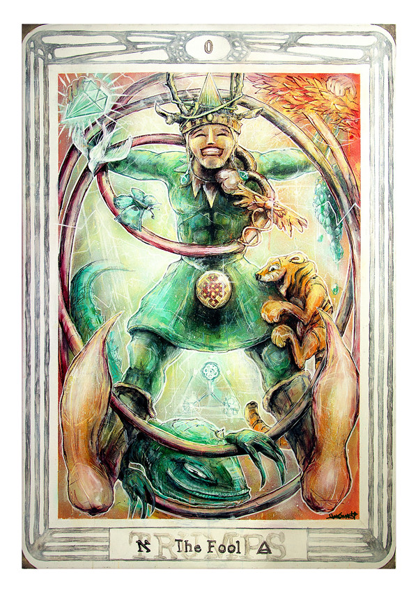 Painting Thoth Tarot The Fool Card