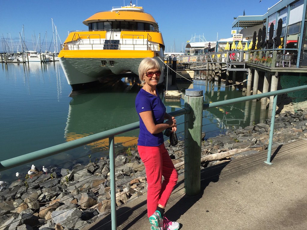 My lovely Pam at the wharf Hervey Bay
