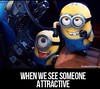 minions see attractive person