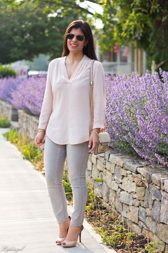 blush silk blouse, grey denim, studded bag-1.jpg