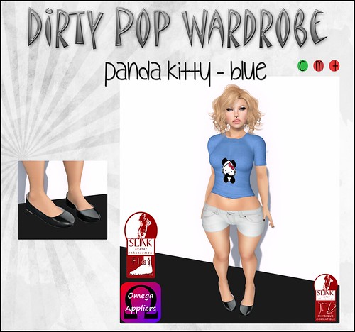 Dirty Pop Wardrobe - Panda Kitty - Blue