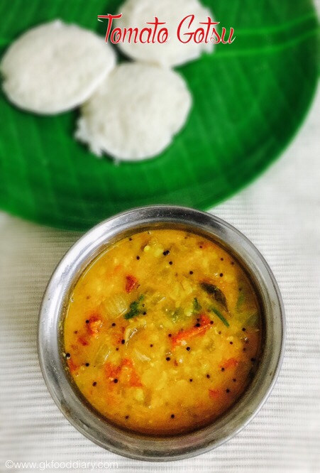 Tomato Gotsu with moong dal 2