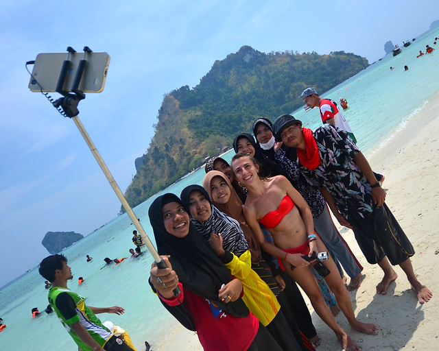 Un selfie en la playa de Tub Island