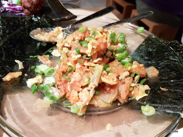 Salmon Natto Yukke mixed