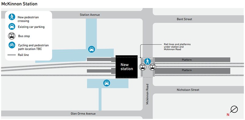 Plan for new Mckinnon station (as at May 2015)