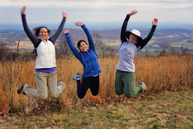 Spending time outdoors is undeniably good for you, and it can also make you smarter (like these three ladies at Sky Meadows State Park, Va)