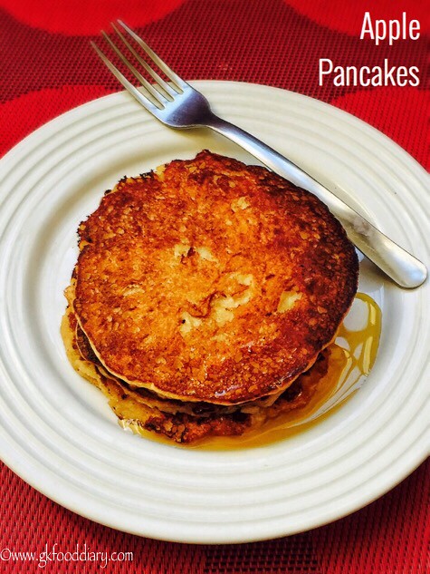 Apple Pancakes Recipe for Babies, Toddlers and Kids3