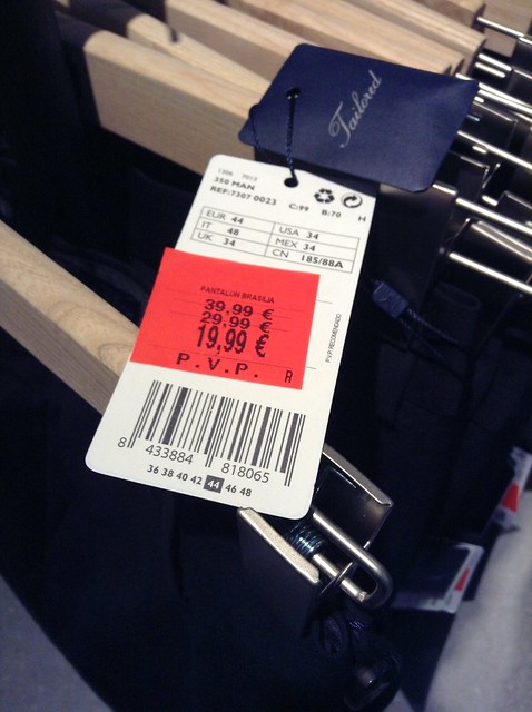 MANGO男装西裤19.99欧元