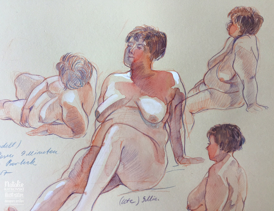 Рисование обнажённой натуры и Почему так страшно потерять форму Nude drawing from life