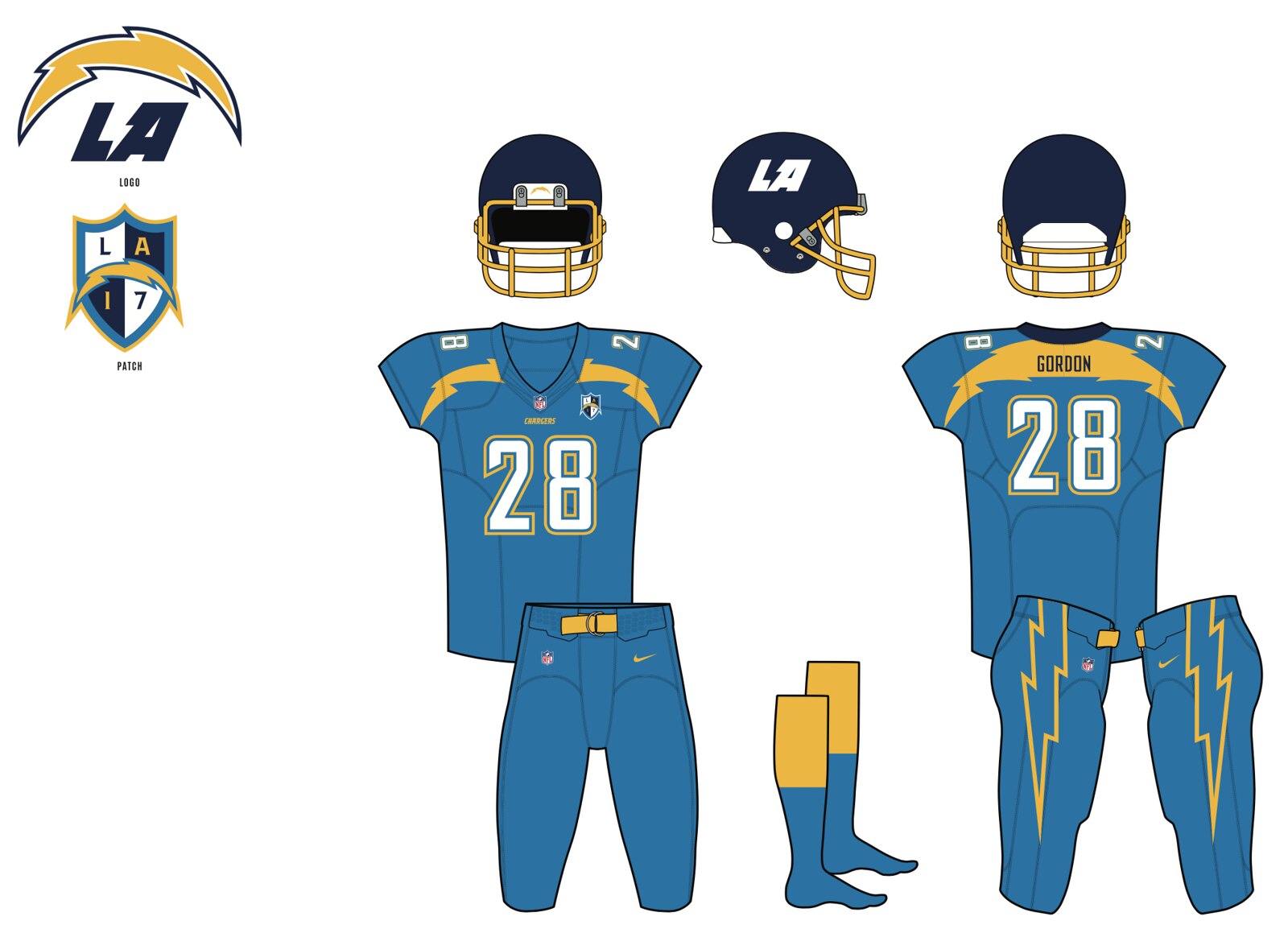 chargers new logo and uniforms