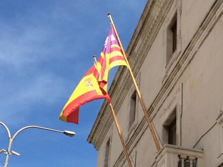 Spain and Majorca flags