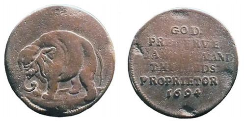 1694 South Carolina Elephant token