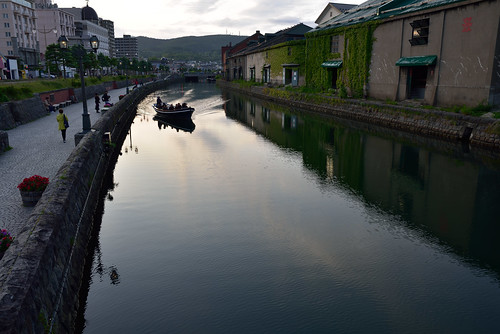 夕暮れ時　小樽運河　北海道