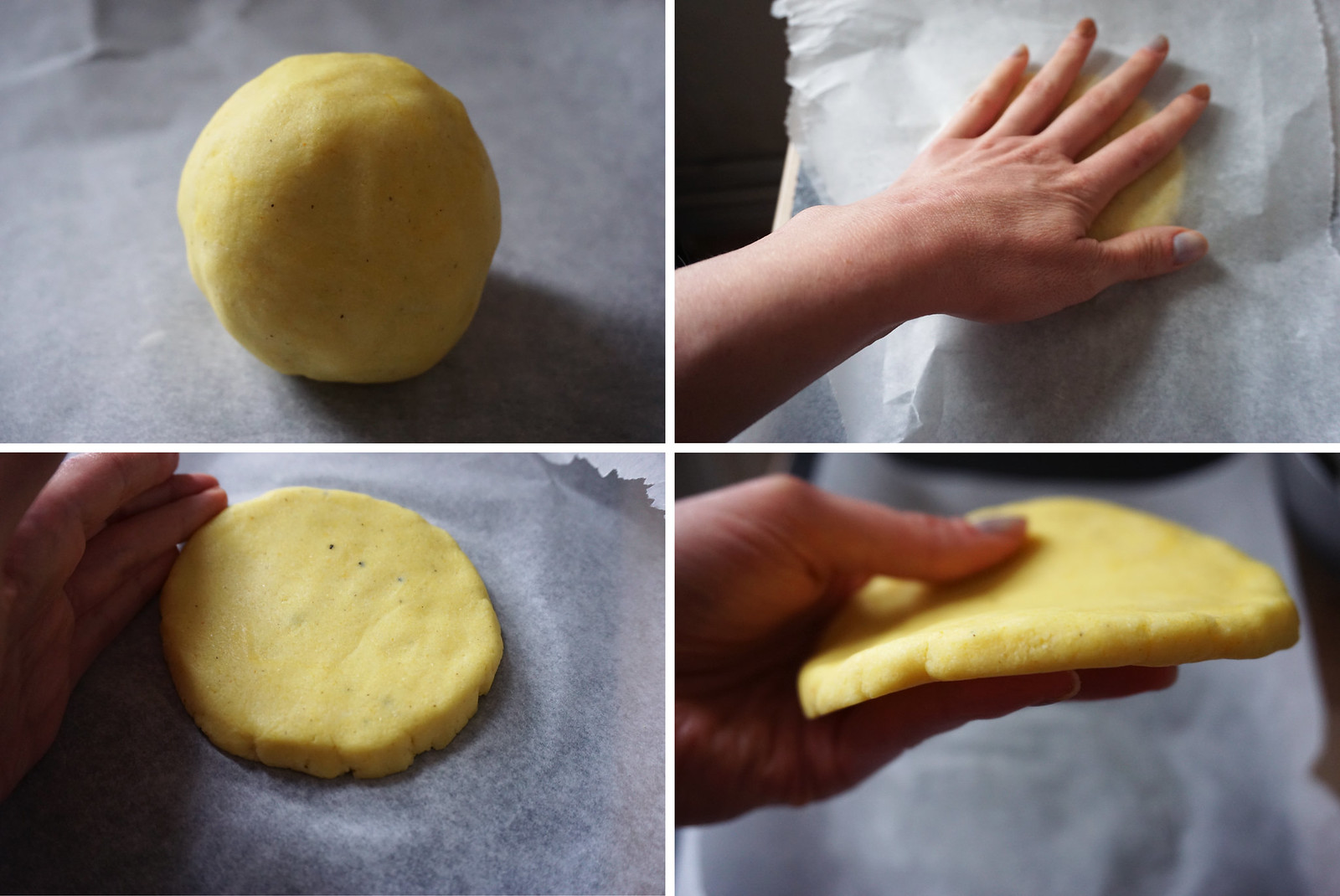 Gluten free arepas - arepas making process - arepas dough and patties