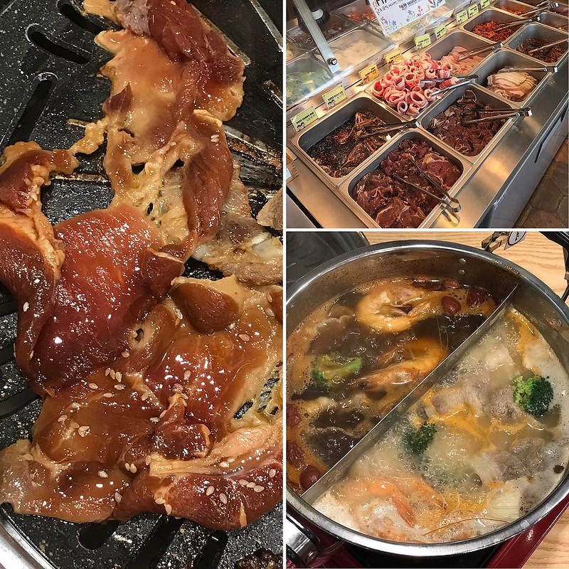 Daessiksin at United Square just started a 2-in-1 #buffet concept: Korean #BBQ and Japanese collagen #hotpot - great value with premium meats like beef ribeye and karubi. Weekday lunch is only $14.90 (adults); $8.90 (kids). There's cooked food, free flow
