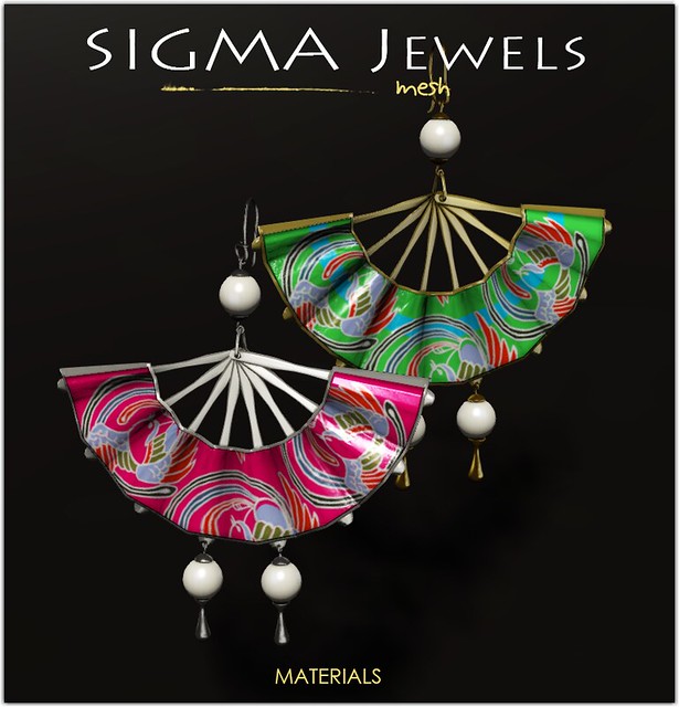 SIGMA Jewels/ Japan fan earrings