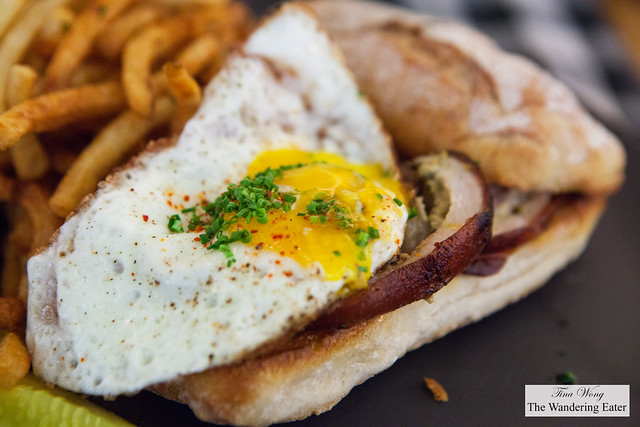 Roasted porchetta + egg sandwich