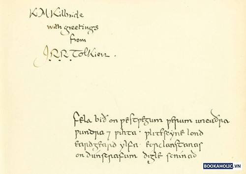 JRR Tolkien inscription